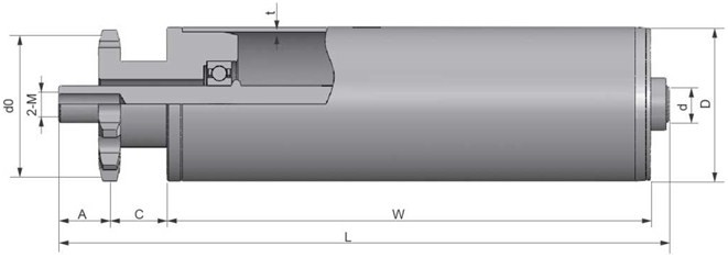 ML2311型 钢制单链辊筒 内螺纹式